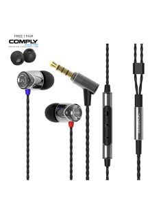   SoundMAGIC E10C - Căști stereo In-Ear high quality cu microfon - Argintiu-Negru