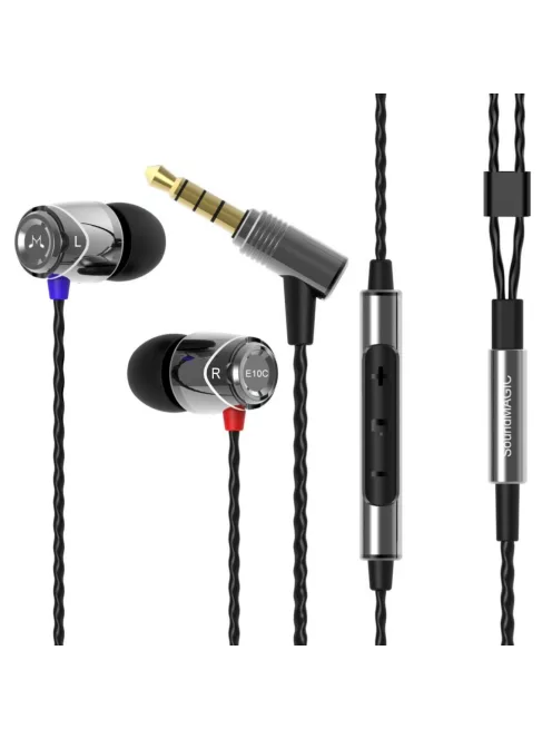 SoundMAGIC E10C - Căști stereo In-Ear high quality cu microfon - Argintiu-Negru