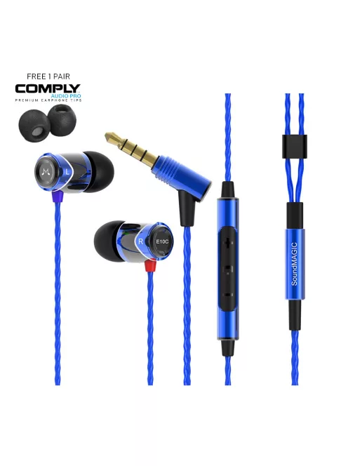 SoundMAGIC E10C - Căști stereo In-Ear high quality cu microfon - Albastru
