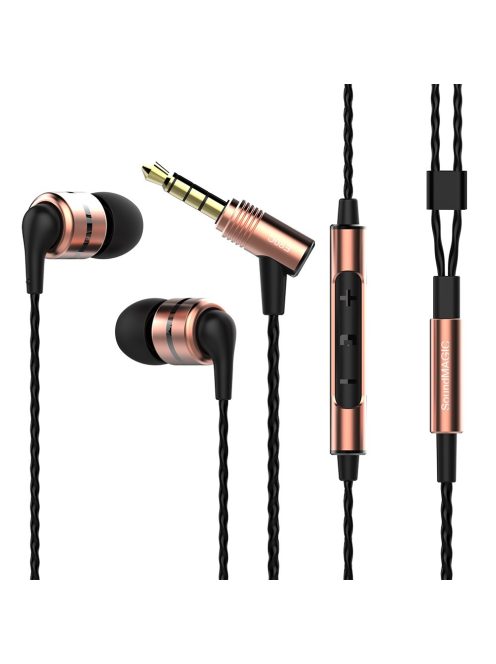 SOUNDMAGIC E80C - Căști stereo emblematice In-Ear pentru pasionații de muzică cu microfon. - Auriu