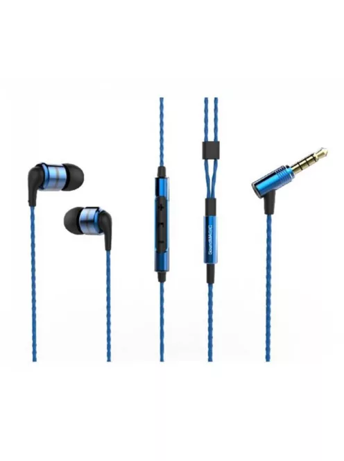 SOUNDMAGIC E80C - Căști stereo emblematice In-Ear pentru pasionații de muzică cu microfon. - Albastru