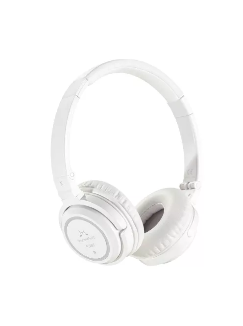 SOUNDMAGIC P22BT - Căști portabile Bluetooth® portabile cu extra bass On-Ear cu husă de transport  - Alb