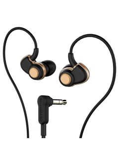  SOUNDMAGIC PL30+ - Căști stereo ultra confortabile de tip monitor în ureche, cu o calitate sonică excelentă - Negru-Auriu