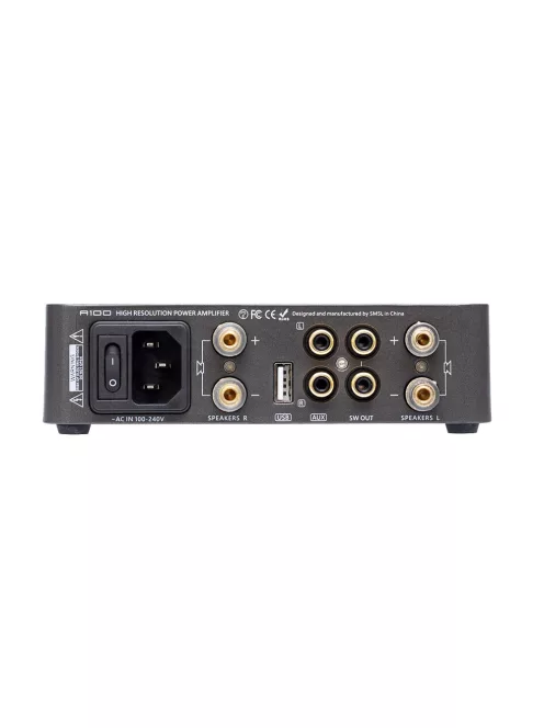 SMSL A100 - Amplificator desktop de clasă D cu conexiune Bluetooth, 2x80W la 4 Ohmi.