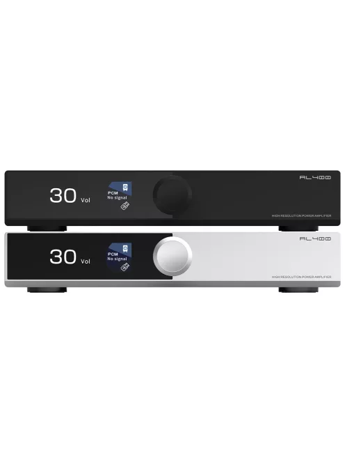 SMSL AL400 - Amplificator integrat și DAC clasa D de birou 2x160W 4 Ohm Bluetooth MQA 32bit 768kHz LDAC aptX-HD eARC - Argint