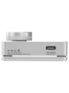 SMSL Nano One - USB DAC pentru Gaming, placă de sunet externă și amplificator de căști cu surround virtual 7.1 și intrare de microfon cu reducere a zgomotului DSP - Argint