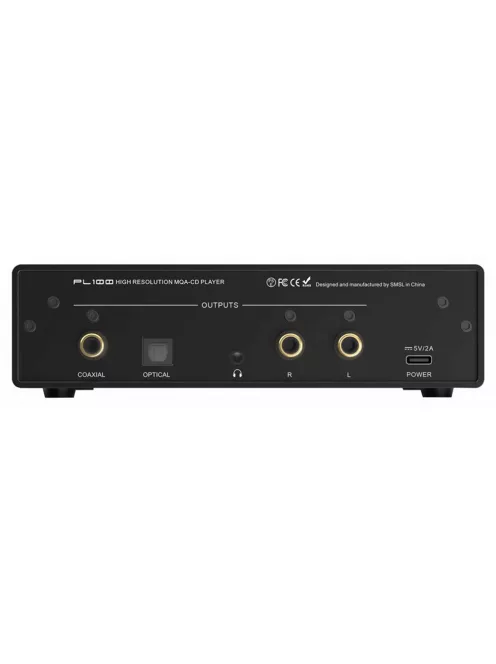SMSL PL100 - CD player desktop și șasiu digital MQA-CD - Negru