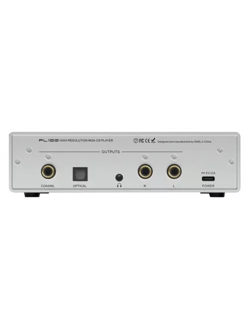 SMSL PL100 - CD player desktop și șasiu digital MQA-CD - Argint