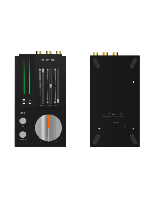 SMSL R1 - DAC pentru desktop pentru gaming și amplificator pentru căști - Negru