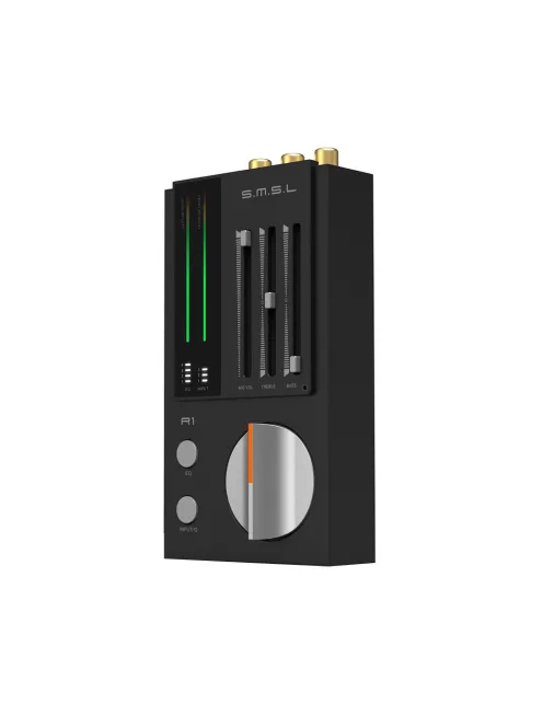 SMSL R1 - DAC pentru desktop pentru gaming și amplificator pentru căști - Negru