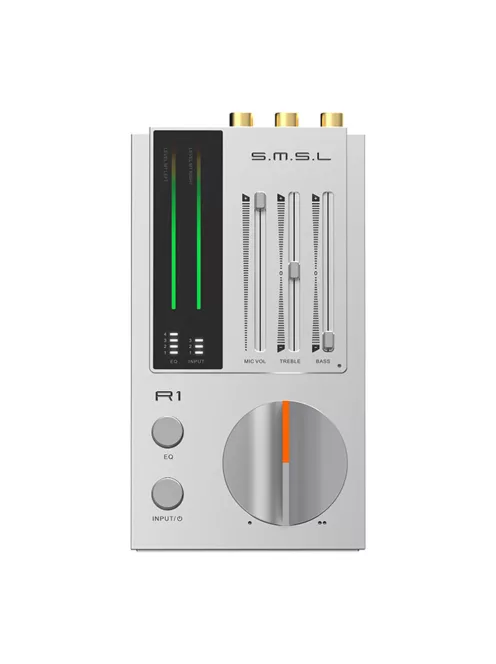 SMSL R1 - DAC pentru desktop pentru gaming și amplificator pentru căști - Argint