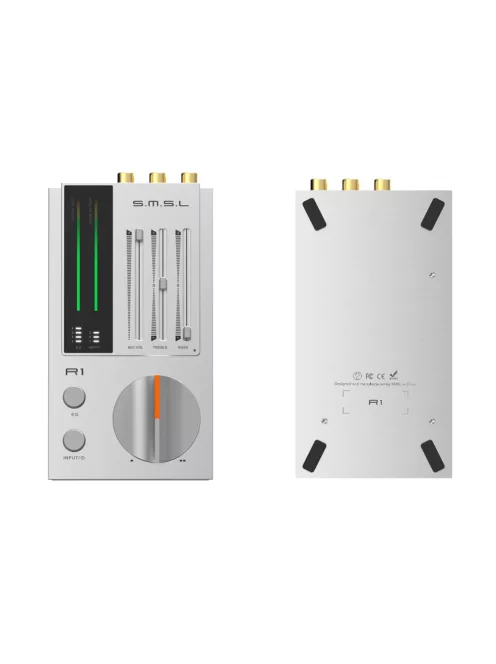 SMSL R1 - DAC pentru desktop pentru gaming și amplificator pentru căști - Argint