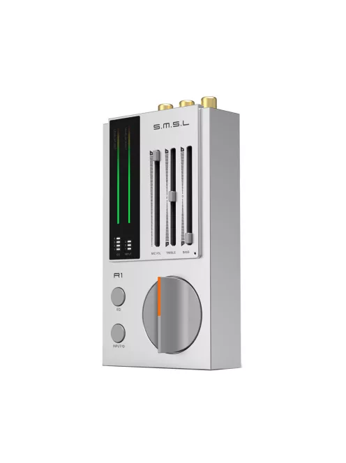 SMSL R1 - DAC pentru desktop pentru gaming și amplificator pentru căști - Argint