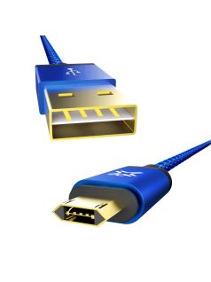   XtremeMac Cablu microUSB reversibil acoperit cu material textil TPU