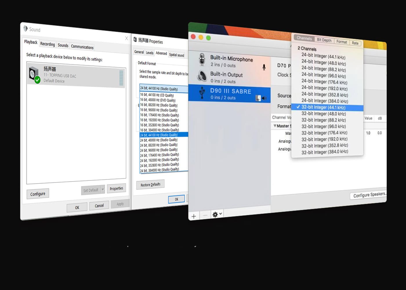 Conexiune USB TOPPING Centaurus și configurare Windows